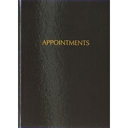 Appointments Book A4 Black 160 Page 6 Days