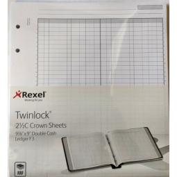 Twinlock Crown 2.5 C Refill Sheets Treble Cash 100 Sheets 75839