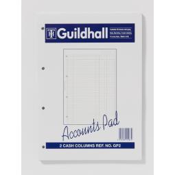 Guildhall A4 Ruled Account Pad with 2 Cash Columns 60 Pages GP2Z