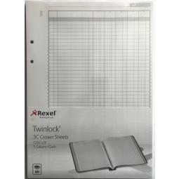 Rexel Twinlock Crown 3C Refill Sheets 5 Cash Column 100 Sheets 75851