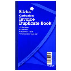 Silvine Duplicate Book Carbonless Invoice 1-100 (Pack 6)