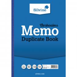 Silvine A4 Duplicate Memo Book Carbonless Numbered 1-100 (Pack 3)