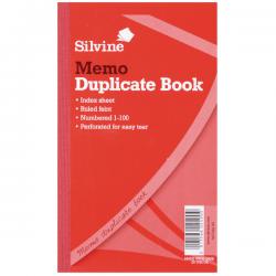 Silvine Duplicate Book Memo Ruled Feint 1-100 (Pack 6)