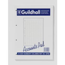 Guildhall A4 Ruled Account Pad 8 Cash Columns GP8S