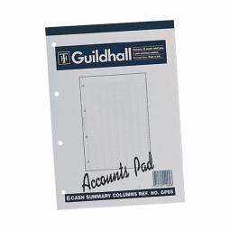 Guildhall A4 Ruled Account Pad 8 Cash Columns GP8S